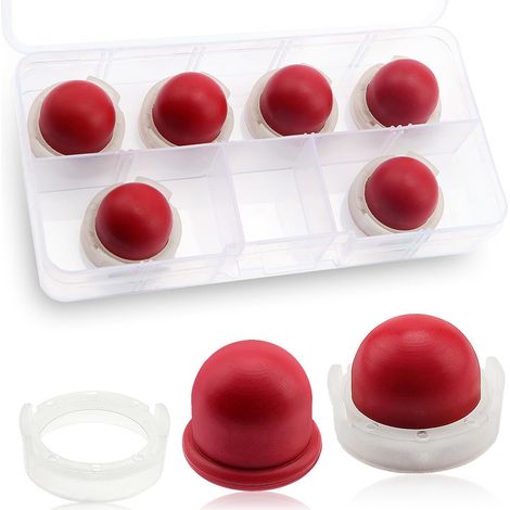 6 Pièces 694394 Poire D'amorce de Carburateur, Pompe D'amorçage Compatible Appliquer à Briggs & Stratton 494408 5084 (Rouge)