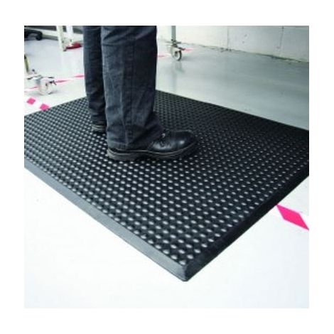 Tapis anti fatigue RS PRO, 1.2m x 900mm x 16mm en Caoutchouc, anti-dérapant ( Prix pour 1 )