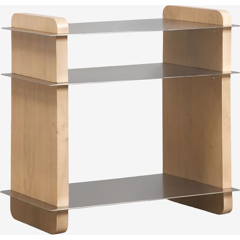 SKLUM Rechteckiger Beistelltisch 55x40 cm aus Mangoholz und Stahl Tokyo              Mango-Holz                     