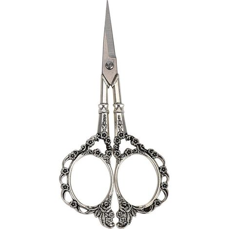 Paires de ciseaux vintage motif fleur coupe papier couture artisanat DIY argent (1/5)