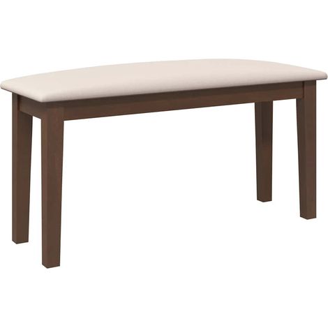 Banco 90 cm Madera Maciza Marrón Caucho vidaXL (1/5)