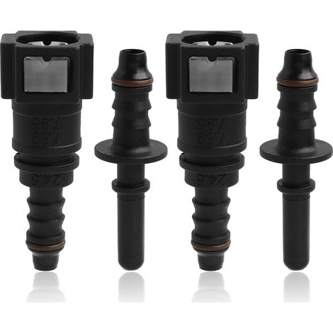 7.89mm à 8mm Droit Voiture Carburant Tuyau Rapide Libération Connecteur de Tuyaux d'Essence, Kit de connecteur de coupleur à dégagement rapide de tube Adaptateurs de coupleur à dégagement (1/5)