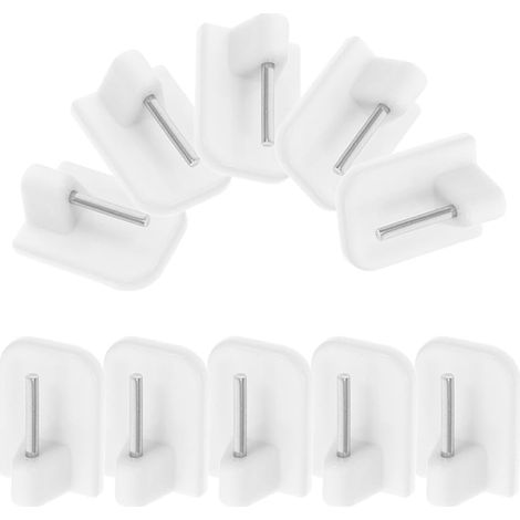 Crochets en Plastique Blanc Installation Facile Design Esthétique Lot de 30 pour Rideaux et Stores pour Salle de Bain et Usage Domestique (1/5)