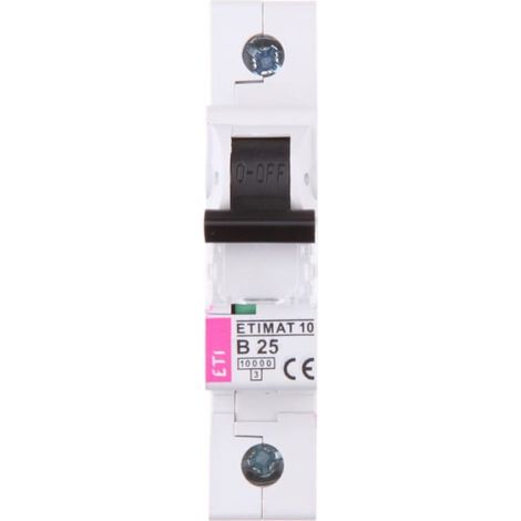 Interruttore automatico 1P B 25A 10kA AC ETIMAT10 002121718