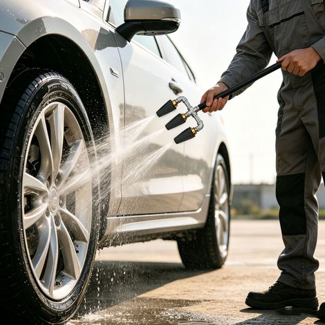 Triple Turbo Nozzle Pressure Washer, 360° Rotating Triple Nozzle Pressure Washer, Triple Turbo Nozzle High-Pressure Washer Nozzle, 1/4" Quick Connector, 4000 Psi Max (Triple Turbo Nozzle) (1/5)