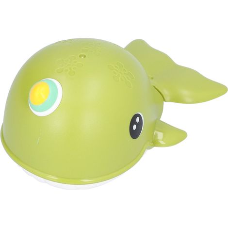 Jouet de bain baleine mécanique flottante, vert, pour bébé, enfant, douche, piscine, adorable, remontage, eau. (1/5)
