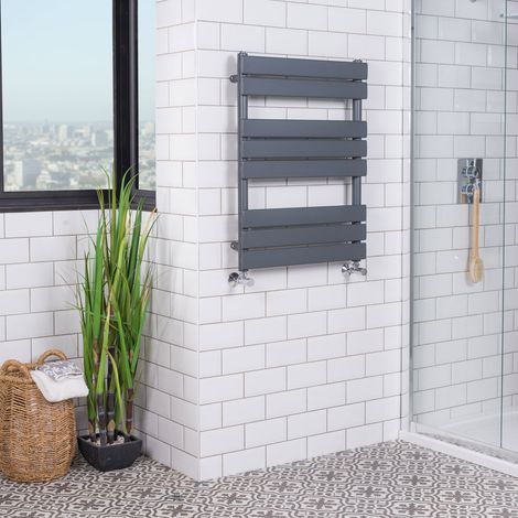 WarmeHaus Sand Grey Flat Panel Heated Towel Rail 800x600mm