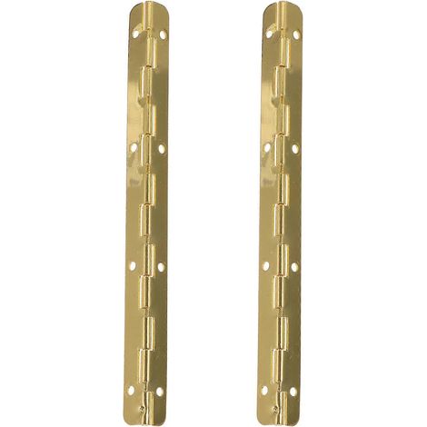 Lot de 2 charnières longues de 150 mm pour boîte à bijoux en bois, charnières décoratives style vintage.-15.00X1.00X1.00CM-Golden