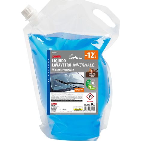 Liquido lavavetro invernale, pronto all'uso (-12°C) - 3000 ml - Tabacco