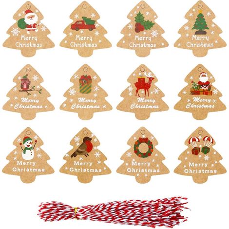 Ornement De Noël - Résine Polyuréthane Écologique - Personnalisable Au Stylo Fin - Avec Ruban Pour Accrochage - Lot De 48 Pièces (1/5)