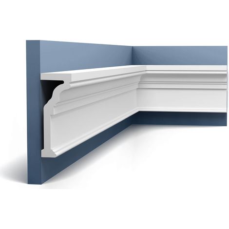 Moldura para pared Orac Decor P4000 Friso Perfil de estuco Moldura decorativa diseño atemporal clásico blanco 2 m