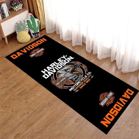 Tapis long en velours cristal, tapis de sol décoratif pour moto, résistant aux taches, à l'usure et facile à nettoyer, tapis de chevet - 60 x 180 cm [Dos en velours cristal à pois]