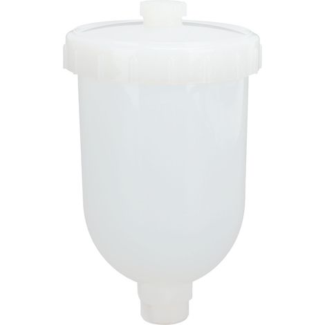 Contenitore per vaso di ricambio per tazza di pistola a spruzzo superiore in plastica da 300 ml con connettore filettato femmina da 15 mm