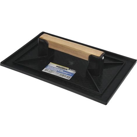 Talocha de plástico 27x18 cm con mango de madera negra (1/5)