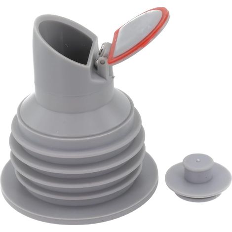 Joint d'étanchéité en silicone à 7 couches, anti-odeur et anti-débordement avec rebond automatique à 90° pour évier de cuisine, salle de bain, machine à laver, gris (2 60-65 mm) (1/5)