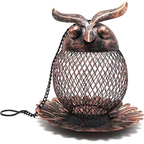 Wildvogelfutterhaus aus Metallgitter, hängende Futterschale, hübsche Gartendekoration