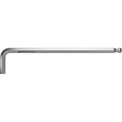 PB Swiss Tools Sechskant-Winkelschraubendreher, lang, verchromt, 10 mm, 230 x 46 mm (1/2)