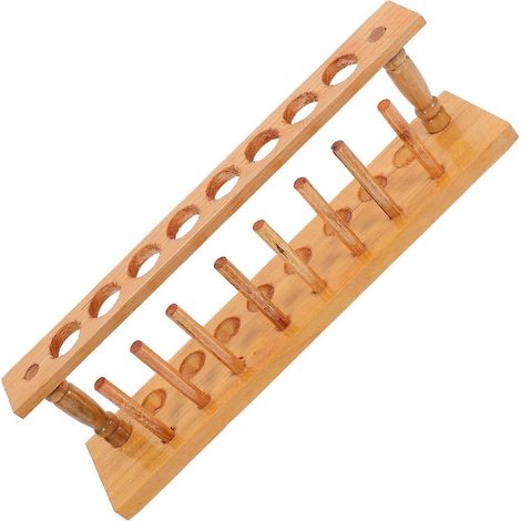 Support en bois pour tubes à essai, 8 trous - Multifonctionnel, stable, robuste, confortable et facile à nettoyer (1/5)