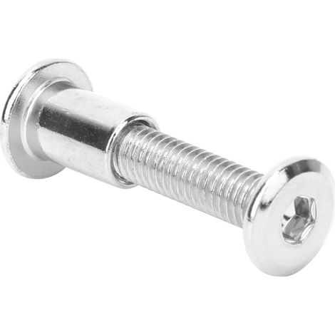 10 Paar Innensechskantschrauben und Innensechskantmuttern, 12 mm, vernickelter Kohlenstoffstahl, M6 x 30 (1/5)