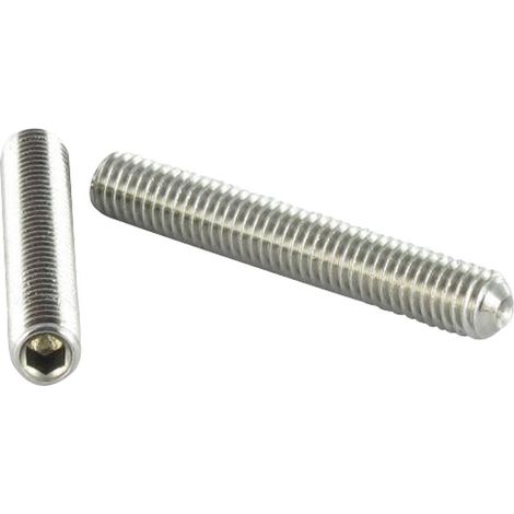Vis métaux Inox A2 Sans tête six pans creux (sthc) Clé de 2.5 HC2.5 M5X35 Bout cuvette-10 pièces