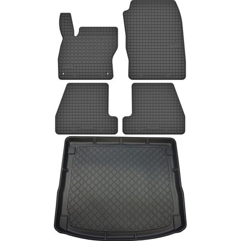 Juego de alfombrillas de goma para coche y alfombrilla para maletero para Ford Focus III Estate (marzo de 2011 a agosto de 2018).