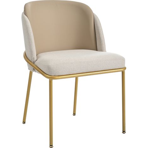 Lot de 6 chaises modernes pieds réglables Beige Kaki (1/5)