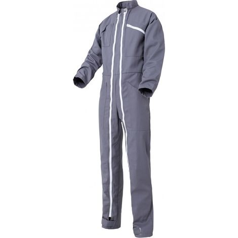 Combinaison MAUFFREY à doubles glissières en polycoton gris T8 - MOLINEL - XMAUFCOMGRIS-T8