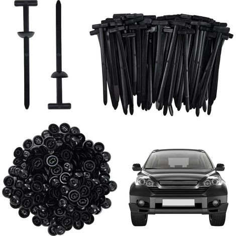 150 Pièces Serre Cable Plastique,Boucle de Serre-câble Universelle en Nylon, Rivets en Plastique pour Réparation Automobile, Fixation Rapide et Trou (1/5)