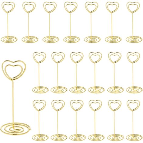 20 porte-cartes numéros table – pinces photo pour mariage et fête