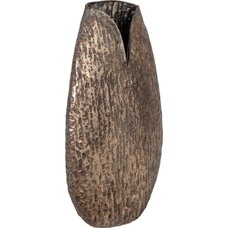 Jarrón de metal dorado 48x13.5x72.5h cm