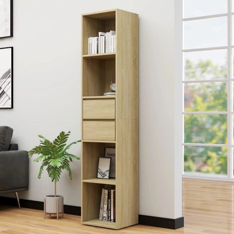 Bibliothèque, Étagère de Rangement, Meuble pour Dossier, Armoire de Rangement Chêne sonoma 36x30x171 cm Aggloméré AXZ64014 (1/5)