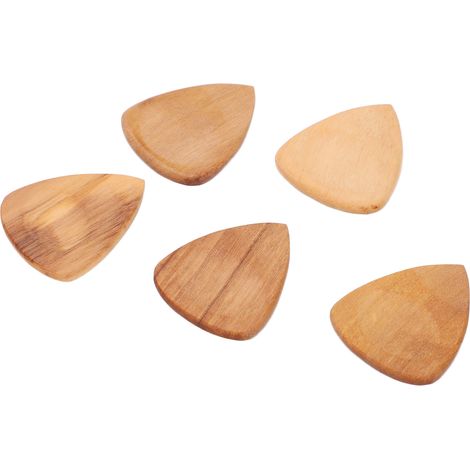 6 Pièces Plectres Guitare en Bois d'Olive Rainurés pour Pouce - Accessoires Instrument Musique (1/5)