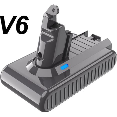 Batería de 6000 mAh de capacidad, compatible con las aspiradoras premium V6, V7, V8 y V10, 1 unidad. Batería V6 de 6,0 Ah, 21,6 V. (1/2)