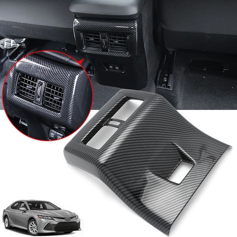 Moulures de protection de sortie d'air arrière style fibre de carbone pour Toyota Camry XV70 2018 2019 2020 2021 (1/5)