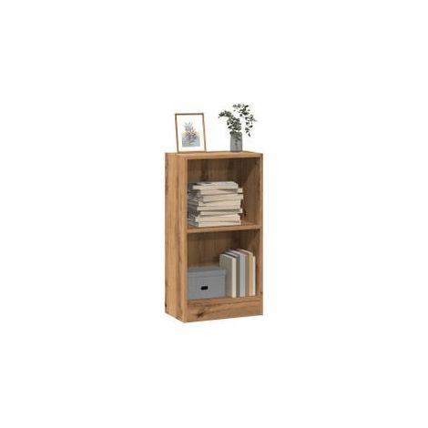 Bibliothèque chêne artisanal 40x24x76 bois d'ingénierie (1/5)