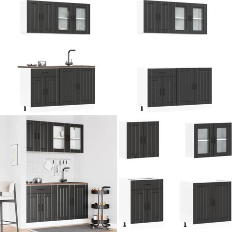 vidaXL Ensemble d'armoires de cuisine 4 pcs Kalmar bois d'ingénierie (1/5)