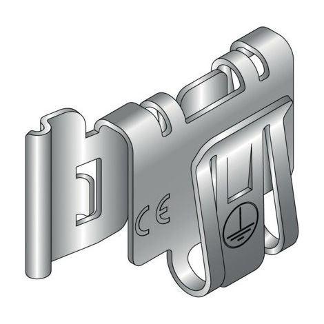 Niedax 651314 F-CLIP 16-35 Clip, Tin-Plated Steel Finish, Equipotentiality for Cable Trays