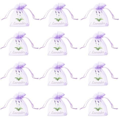 Lot de 20 Sachets Vides à Codon pou Lavande, Petits Paquet en Filet Violet Clai, Multi-usages pou Hebes Aomatiques, Épices et angement Pafumé, Fomat 5g pou Maison (1/3)