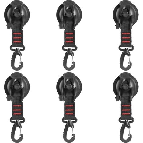 Lot de 6 ventouses sous vide robustes avec crochet, ventouses sous vide, crochets pour salle de bain, cuisine, serviette de douche, ventouse de camping polyvalente (1/5)