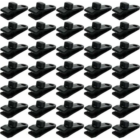Lot de 30 Clip de Bâche Tente, Pince pour Bâche de Verrouillage, Pince pour Bache Pince pour Auvent Fixation Bache Tarp Caravan Housse Couvertures de Piscine (1/5)