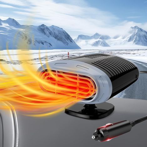 Chauffage de Voiture, avec Allume-Cigarette Désembueur de Fenêtre et Soufflant à air Chaud pour Caravanes, Camion, Voiture