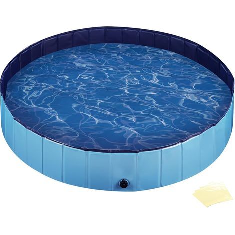 Dog Pool Ø 160 cm Height 30 cm Foldable PVC Non-slip Garden (1/5)