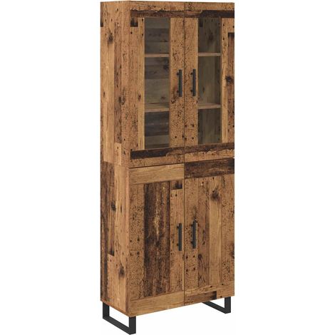 2 pcs Armoires Hauts de rangement - Armoires De Chambre Bois Ancien Bois d'ingénierie fr6769 - Maison La Vie (1/5)