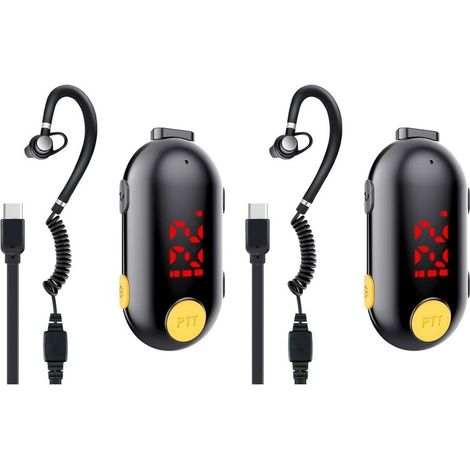 Mini Talkie Walkie, Rechargeable, 16 Canaux CTCSS/DCS, Longue portée PMR Radio bidirectionnelle, Professionnel pour Sécurité (1/5)