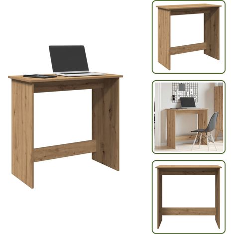 vidaXL Bureau chêne artisanal 80x40x75 cm bois d'ingénierie (1/5)