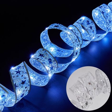 Guirlande Lumineuse - 10 LED - 1 m - Ruban Double Couche - Décoration Intérieure et Extérieure - Pour Arbre de Noël, Fêtes, Jardins, Balcons (1/3)