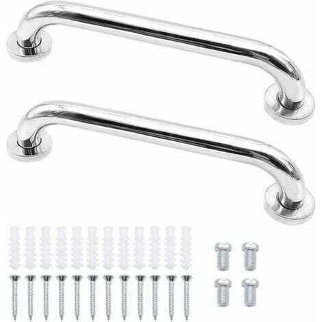 pair Rambardes en acier inoxydable, lot de 2 rambardes de salle de bain antidérapantes, rambardes de sécurité murales (1/4)