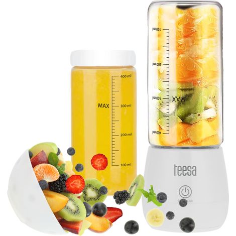 Blender Sans Fil Tasse En Verre 450ml Puissance 100W 6 Lames En Acier Inoxydable (1/5)