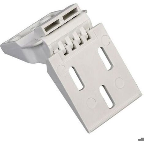 Charniere Congelateur - 3 Trous - Contrepoids Pliable - Ouverture Douce - Blanc - Lot De 2 (1/4)