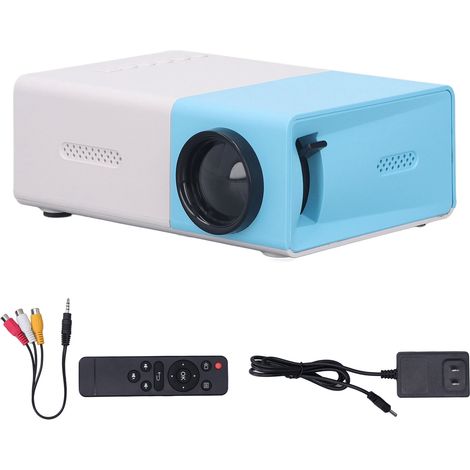 Mini Projector 1080P HD Inbuilt Speaker Mini Size Diffuse Reflection Imaging Portable Projector for Game Movie 100‑240V US Plug (1/5)